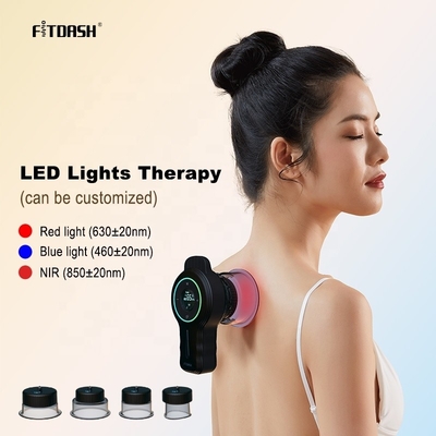 첨단 Fitdash 진공 컵 치료 기계 빨간 빛과 충전 전원