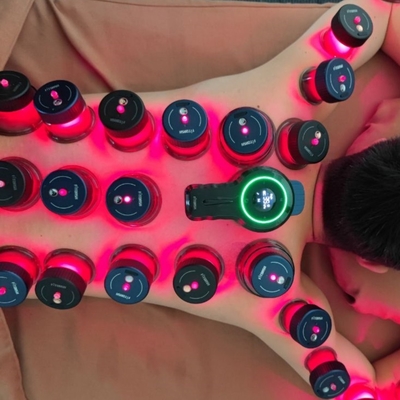 강력한 Fitdash 진공 컵 치료 기계 650nm 몸 통증 완화를 위한 빨간 빛
