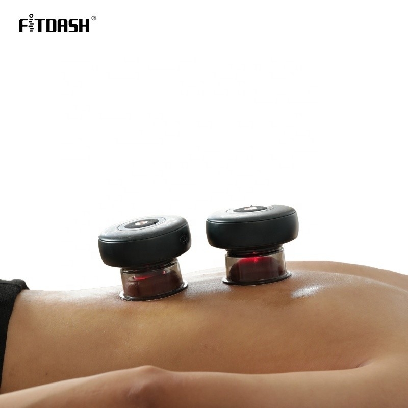 Fitdash 의료 마사지 컵링 테라피 몸 통증 완화를 위해 빨간 빛 컵링 마사지 세트